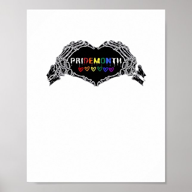 Month Skeleton Heart Hands LGBTQIA Creative Style Poster (Front)
