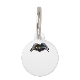 Month Skeleton Heart Hands LGBTQIA Pet ID Tag