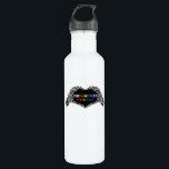Month Skeleton Heart Hands LGBTQIA  Stainless Steel Water Bottle<br><div class="desc">A skeleton hands heart LGBTQIA month edition. Inclusive,  colorful,  and meaningful.</div>