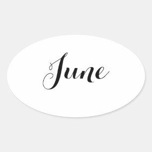 Month Stickers: June Oval Sticker