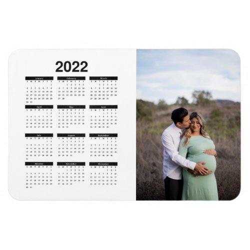 Monthly 2022 Calendar Magnet with Photo