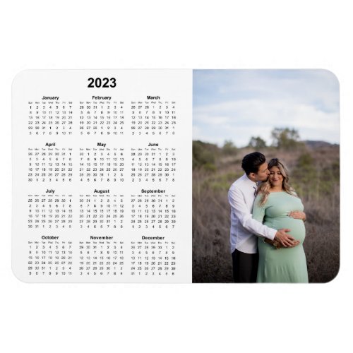 Monthly 2023 Calendar Magnet with Photo