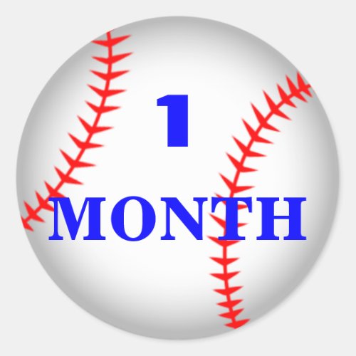 Monthly Baby Sticker Baseball Personalized