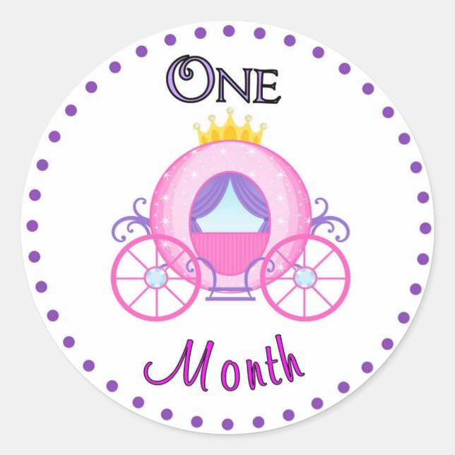 Monthly Baby Sticker Custom Personalized (Front)
