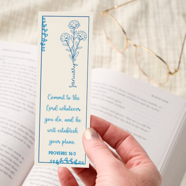 Monthly Bible Verse/January Bookmarks (Hand)