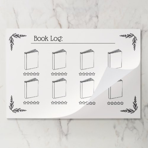Monthly Book Log Tracker Booktok Ivory Paper Pad