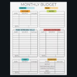 Monthly budget planner Letterhead<br><div class="desc">Monthly budget planner</div>