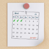 Monthly Habit Tracker, Calendar Stamp, journal Rub Rubber Stamp