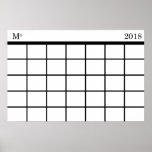 Monthly Calendar : Poster at Zazzle