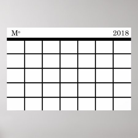 Monthly Calendar : Poster