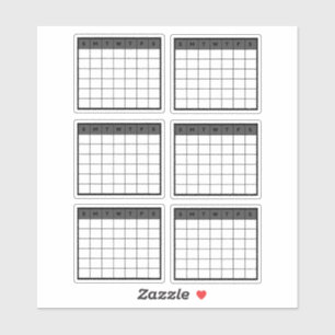 Monthly Calendar Sticker