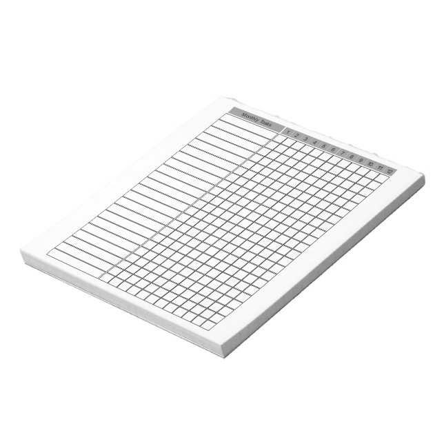Monthly Checklist Planner Notepad (Rotated)
