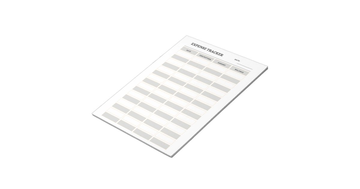 Monthly Expense Tracker Notepad | Zazzle