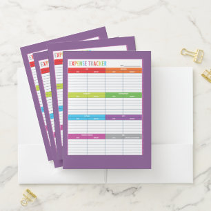 Monthly Expense Tracker, Receipt Folders