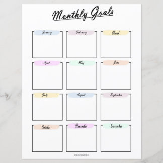 Monthly Goals Planner