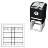 Monthly Habit Tracker, Calendar Stamp, journal Rub Self-inking Stamp |  Zazzle