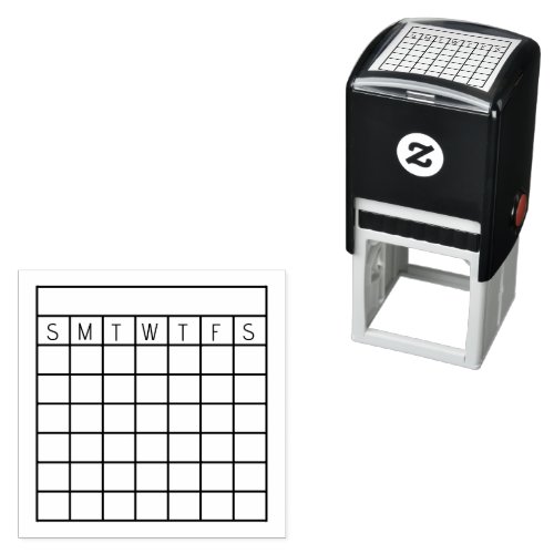 Monthly Habit Tracker Calendar Stamp journal Rub Self_inking Stamp