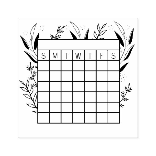 Monthly Habit Tracker Calendar Stamp journal Rubber Stamp