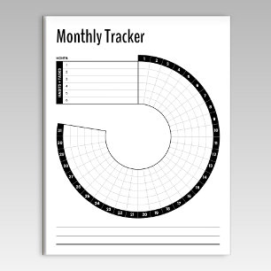 Monthly Habit Tracker Notepad
