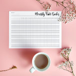 Monthly habit tracker notepad<br><div class="desc">Stay motivated and build better routines with this minimalist monthly habit tracker pad. The clean white layout features a bold “Monthly Habit Tracker” header in modern black script, with space to write your month and up to ten habits or goals. Each row provides daily checkboxes for up to 31 days,...</div>