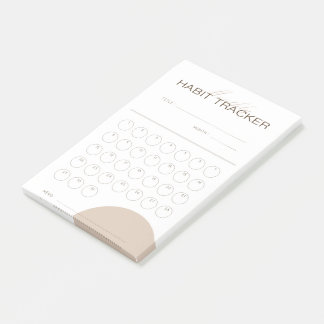 Monthly Habit Tracker Post-it Notes