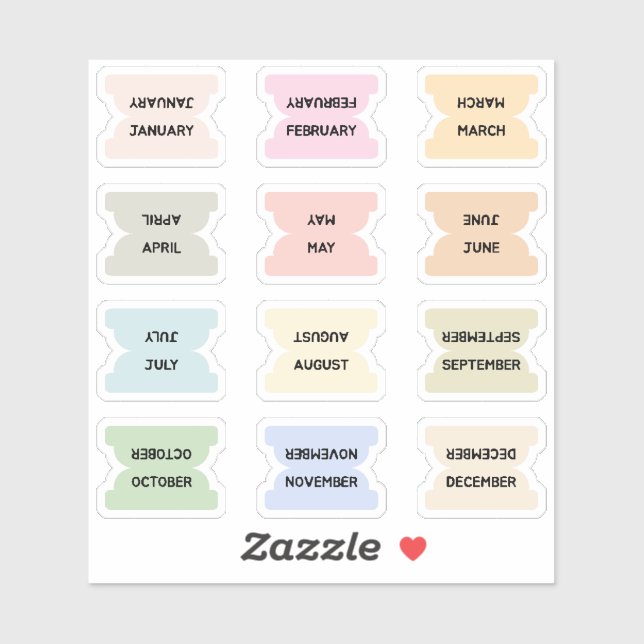 Monthly Index Tabs Bullet Journal Dividers  Sticker (Sheet)