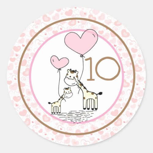Monthly Infant Milestone Classic Round Sticker