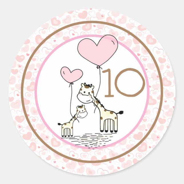 Monthly Infant Milestone Classic Round Sticker (Front)