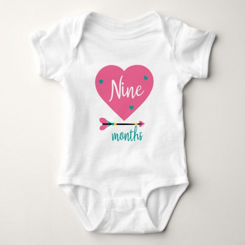 Monthly MilestoneNine Months Baby Bodysuit