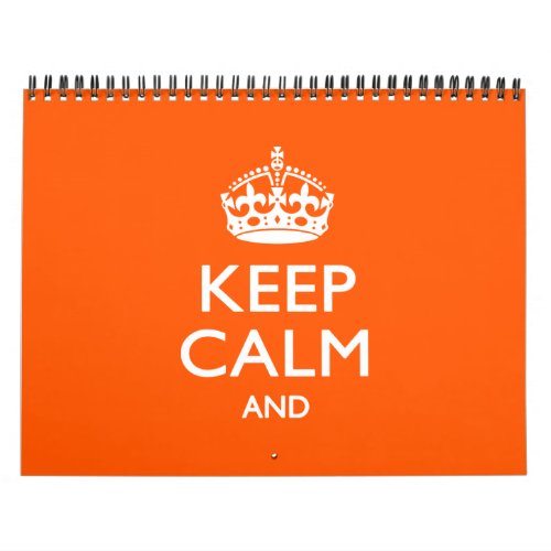 Monthly Personalized KEEP CALM 2024 Your Text Calendar