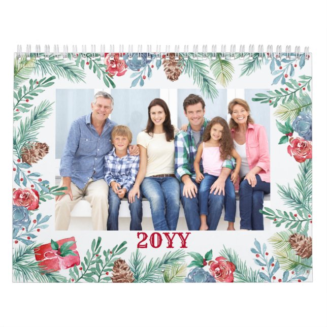 Monthly Photo and Lined Notes Panel Winter Foliage Calendar (Cover)