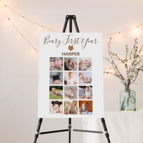 Monthly Photo Baby First Birthday Display Foam Board