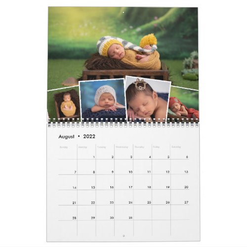 Monthly Photo Collage Family Photos Calendar