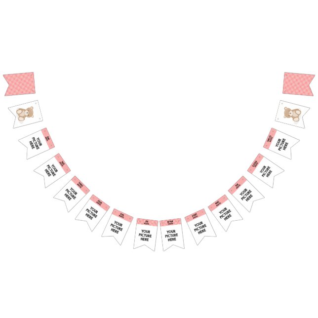 Monthly picture banner First birthday Teddy bear (All)