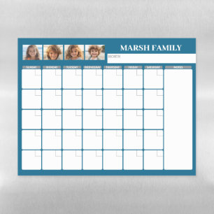 Monthly Planner Blank Month Calendar with Photos Magnetic Dry Erase Sheet