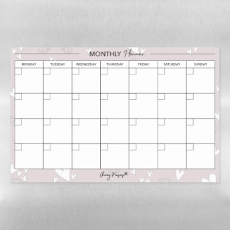 Monthly Planner - Dry Wipe Fridge Sheet
