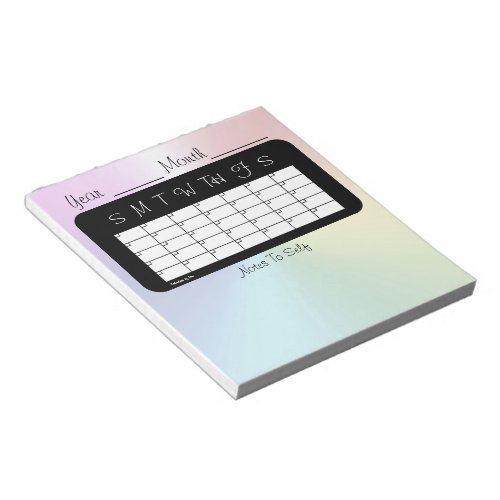 Monthly Planner Madero Shimmer Calendar by Janz Notepad