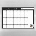 Monthly Planner modern script and photo black Magnetic Dry Erase Sheet<br><div class="desc">A girly yet upscale design in fresh, cheerful colors. If you need to adjust the text or colors, click on the customize it button and make changes. Perfect to start the New Year and stay organized with this calendar. A perfect organization tool for any home office, mom or even a...</div>