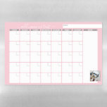 Monthly Planner modern script and photo pink Magnetic Dry Erase Sheet<br><div class="desc">A girly yet upscale design in fresh, cheerful colors. If you need to adjust the text or colors, click on the customize it button and make changes. Perfect to start the New Year and stay organized with this calendar. A perfect organization tool for any home office, mom or even a...</div>