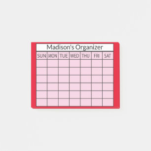 Monthly Planner Organizer Post-it Notes