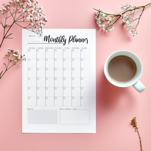 Monthly Planner Post_it Notes