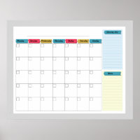 Monthly Planner Poster