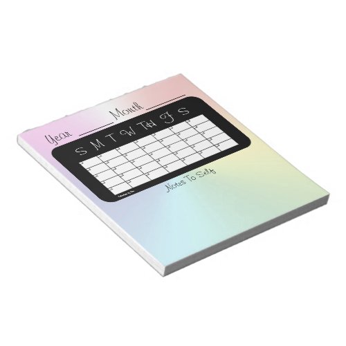 Monthly Planner Shimmer Calendar by Janz Notepad