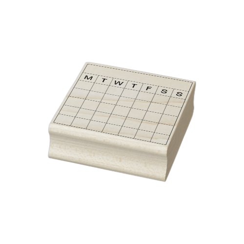 Monthly Scheduler Calendar Grid Tracker Bujo Rubber Stamp