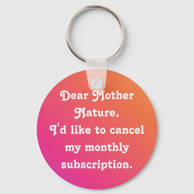 Monthly Subscription    Keychain (Front)