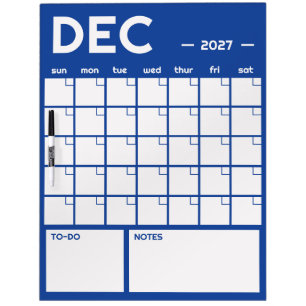 Monthly Undated Vibrant Color Planner Calendar Dry Erase Board