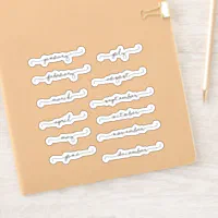 Sticky Note Doodle Mini Planner Stickers, Wedding Color