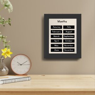 Months of the year framed art
