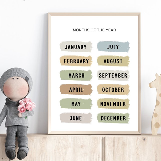 Months of the Year Poster – Earth Tones (Creator Uploaded)