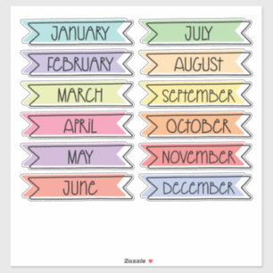 Months Planner Stickers